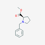 Structure of (R)-methyl 1-benzylpyrrolidine-2-carboxylate
