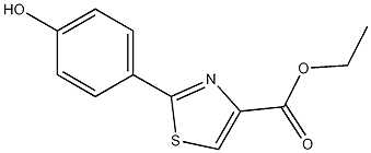 Structure of 4-Thiazolecarboxylic acid, 2-(4-hydroxyphenyl)-, ethyl ester