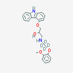 1-(9H-carbazol-4-yloxy)-3-[[1,1,2,2-tetradeuterio-2-(2-methoxyphenoxy)ethyl]amino]propan-2-ol结构式