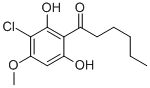 1-(3-Chloro-2,6-dihydroxy-4-methoxyphenyl)-1-hexanone,  Differentiation-inducing  factor  3结构式