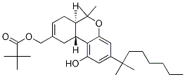 Structure of 2,2-DiMethyl-propanoic Acid (6aR-trans)-[3-(1,1-DiMethylheptyl)-6a,7,10,10a-tetrahydro-1-hydroxy-6,6-diMethyl-6H-dibenzo[b,d]pyran-9-yl]Methyl Ester