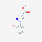 1-(2-fluorophenyl)pyrazole-4-carboxylic acid结构式