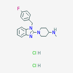 Structure of 1-[1-[(4-Fluorophenyl)methyl]-1H-benzimidazol-2-yl]-N-methyl-4-piperidinamine dihydrochloride