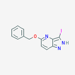 Structure of 5-(benzyloxy)-3-iodo-1H-pyrazolo[4,3-b]pyridine