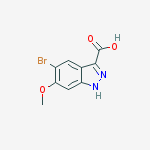 Structure of 5-Bromo-6-methoxy-1H-indazole-3-carboxylic acid