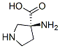 3-Pyrrolidinecarboxylicacid, 3-amino-, (3S)-结构式