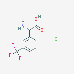 Structure of 2-AMINO-2-(3-(TRIFLUOROMETHYL)PHENYL)ACETIC ACID HYDROCHLORIDE