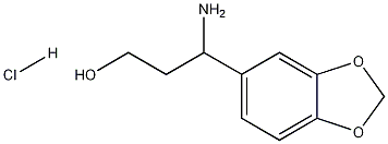 3-amino-3-(1,3-benzodioxol-5-yl)propan-1-ol hydrochloride结构式