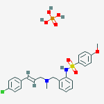Structure of N-[2-[[[(e)-3-(4-chlorophenyl)prop-2-enyl]-methylamino]methyl]phenyl]-4-methoxybenzenesulfonamide;phosphoric Acid