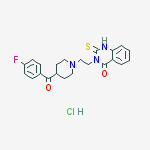 Structure of 3-[2-[4-(4-fluorobenzoyl)piperidin-1-yl]ethyl]-2-sulfanylidene-1h-quinazolin-4-one;hydrochloride
