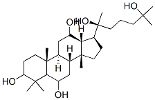 Structure of dammaran-3,6,12,20,25-pentol