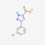 Structure of 5-(3-BROMOPHENYL)-1H-PYRAZOLE-3-CARBOXYLIC ACID