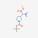 Structure of a-Amino-1-Boc-3-pyrrolidineacetic acid methyl ester