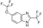 Structure of 1H-BENZIMIDAZOLE, 5-(TRIFLUOROMETHOXY)-2-(TRIFLUOROMETHYL)-