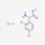 Structure of 2-AMINO-2-(4-BROMO-2-FLUOROPHENYL)ACETIC ACID HYDROCHLORIDE