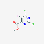 Methyl 2,6-dichloro-5-iodo-4-pyrimidinecarboxylate结构式