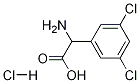 2-氨基-2-(3,5-二氯苯基)乙酸盐酸盐结构式