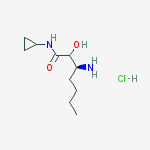 HeptanaMide, 3-aMino-N-cyclopropyl-2-hydroxy-, (Hydrochloride) (1:1), (3S)-结构式