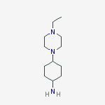 Structure of Cyclohexanamine, 4-(4-ethyl-1-piperazinyl)-