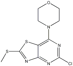 Structure of 5-Chloro-2-(methylthio)-7-(morpholin-4-yl)thiazolo[4,5-d]pyrimidine