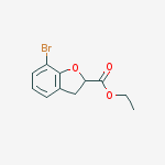 Ethyl 7-bromo-2,3-dihydro-1-benzofuran-2-carboxylate结构式