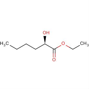 Structure of Hexanoic acid, 2-hydroxy-, ethyl ester, (R)-