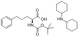 Structure of BOC-L-2-AMINO-5-PHENYL-PENTANOIC ACID DCHA SALT