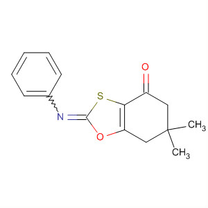 Structure of 1,3-Benzoxathiol-4(5H)-one, 6,7-dihydro-6,6-dimethyl-2-(phenylimino)-