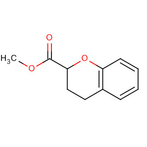 Structure of 2H-1-Benzopyran-2-carboxylic acid, 3,4-dihydro-, methyl ester