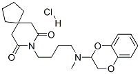 Structure of 8-[4-(1,4-BENZODIOXAN-2-YLMETHYLAMINO)BUTYL]-8-AZASPIRO[4.5]DECANE-7,9-DIONE HYDROCHLORIDE