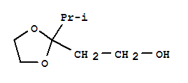 Structure of 1,3-Dioxolane-2-ethanol,2-(1-methylethyl)-