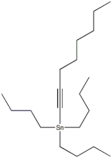 Structure of Stannane, tributyl-1-octynyl-