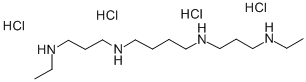 Structure of 1,4-Butanediamine,N1,N4-bis[3-(ethylamino)propyl]-, hydrochloride (1:4)