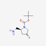 Structure of 2-methyl-2-propanyl (2s,4r)-2-(aminomethyl)-4-fluoro-1-pyrrolidin Ecarboxylate