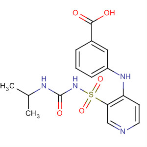 Structure of Benzoic acid,3-[[3-[[[[(1-methylethyl)amino]carbonyl]amino]sulfonyl]-4-pyridinyl]amino]-