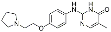 Structure of 2-(4-(2-(pyrrolidin-1-yl)ethoxy)phenylamino)-5-methylpyrimidin-4-ol