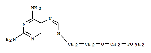 Structure of 9-(2-phosphonylmethoxyethyl)-2,6-diaminopurine