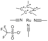 Structure of TRIS(ACETONITRILE)PENTAMETHYLCYCLOPENTADIENYLRUTHENIUM (II) TRIFLUOROMETHANESULFONATE