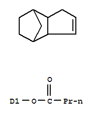 Structure of Butanoic acid,3a,4,5,6,7,7a-hexahydro-4,7-methano-1H-indenyl ester