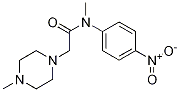Structure of N-methyl-2-(4-methylpiperazin-1-yl)-N-(4-nitrophenyl)acetamide