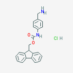 Structure of 4-(Fmoc-amino)-benzyl amine hydrochloride