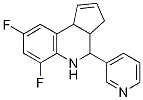 6,8-Difluoro-4-pyridin-3-yl-3a,4,5,9b-tetrahydro-3H-cyclopenta[c]quinoline结构式