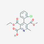 Structure of 4-(2-chlorophenyl)-3-ethoxycarbonyl-5-methoxycarbonyl-6-methylpyridine-2-carboxylic Acid