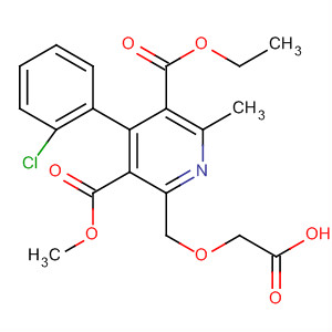 3,5-Pyridinedicarboxylic acid,2-[(carboxymethoxy)methyl]-4-(2-chlorophenyl)-6-methyl-, 3-ethyl5-methyl ester结构式
