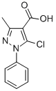 Structure of 5-CHLORO-3-METHYL-1-PHENYL-1H-PYRAZOLE-4-CARBOXYLIC ACID