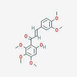 Structure of (E)-3-(3,4-dimethoxyphenyl)-1-(6-hydroxy-2,3,4-trimethoxyphenyl)prop-2-en-1-one