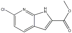 Structure of 1H-Pyrrolo[2,3-b]pyridine-2-carboxylic acid, 6-chloro-, methyl ester