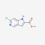 Structure of 6-chloro-1H-Pyrrolo[3,2-c]pyridine-2-carboxylic acid methyl ester