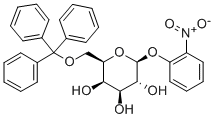 2-硝基苯基-6-O-三苯甲基-Β-D-吡喃半乳糖苷结构式