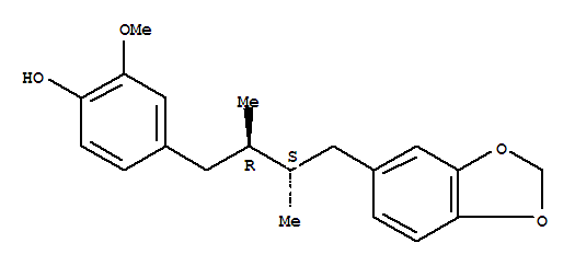 Phenol,4-[4-(1,3-benzodioxol-5-yl)-2,3-dimethylbutyl]-2-methoxy-, (R*,S*)-结构式